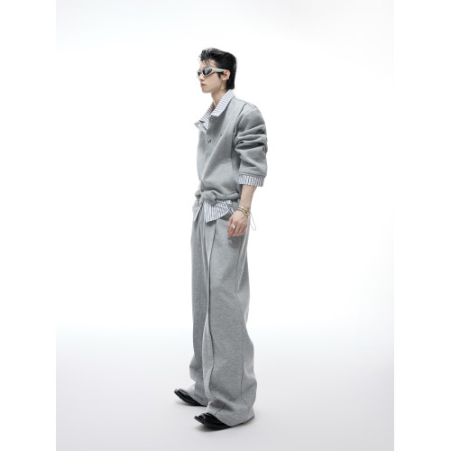 ArguE CulturE條紋襯衫假兩件拼接開衫衛衣套裝繙領簡約薄款外套