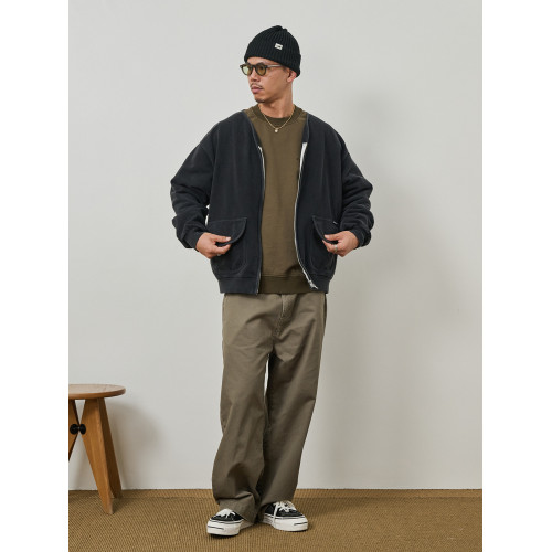 Broshood 25AW 日系寬松復古沙洗做舊V領開衫長袖拉鍊衛衣外套男 Broshood 25AW 日系寬松復古沙洗做舊V領開衫長袖拉鍊衛衣外套男