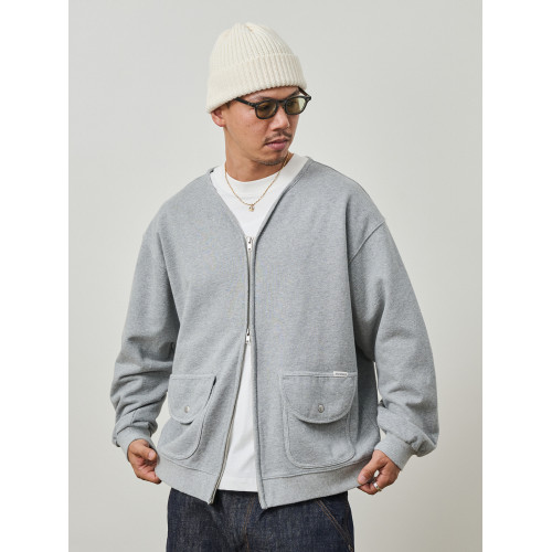 Broshood 25AW 日系寬松復古沙洗做舊V領開衫長袖拉鍊衛衣外套男 Broshood 25AW 日系寬松復古沙洗做舊V領開衫長袖拉鍊衛衣外套男