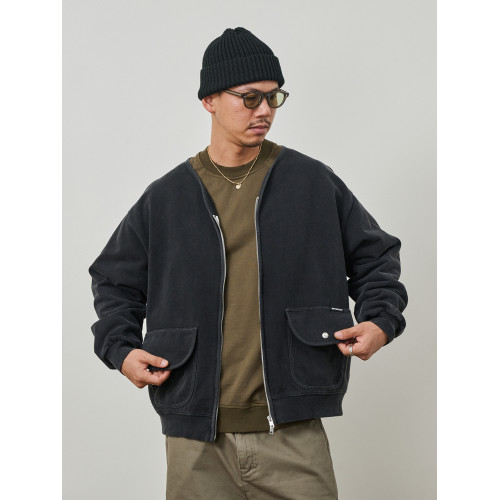 Broshood 25AW 日系寬松復古沙洗做舊V領開衫長袖拉鍊衛衣外套男 Broshood 25AW 日系寬松復古沙洗做舊V領開衫長袖拉鍊衛衣外套男