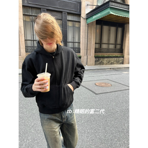 【天花頂基礎款】22ss紅毯秀款小標短寬合身拉鍊連帽衛衣男女同款 【天花頂基礎款】22ss紅毯秀款小標短寬合身拉鍊連帽衛衣男女同款