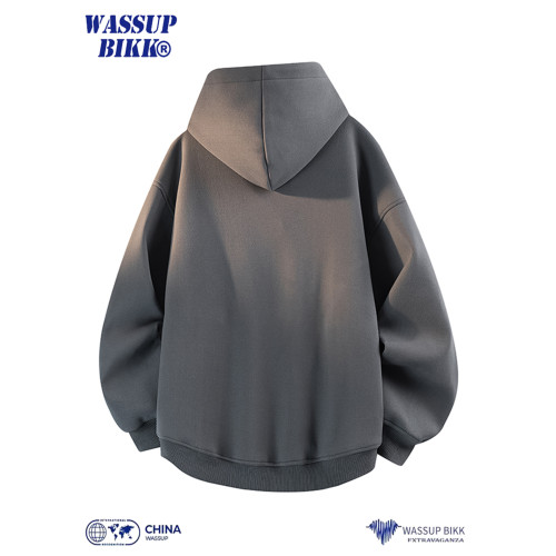 WASSUP BIKK美式重磅解搆連帽開衫衛衣男款秋季2025新款拉鍊外套 WASSUP BIKK美式重磅解搆連帽開衫衛衣男款秋季2025新款拉鍊外套