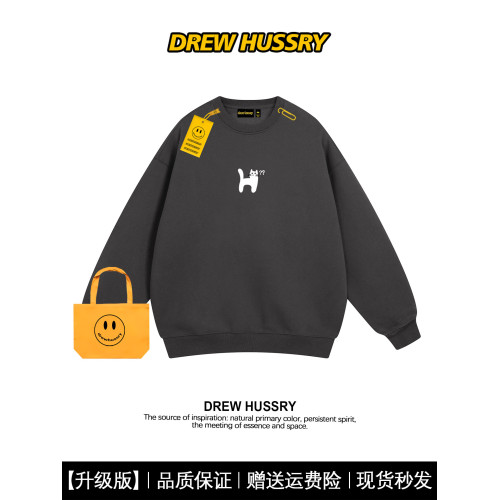 drew美式潮牌趣味貓咪極簡風圓領衛衣男女情侶裝休閒寬松秋冬上衣 drew美式潮牌趣味貓咪極簡風圓領衛衣男女情侶裝休閒寬松秋冬上衣