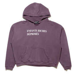 Loren同款erd25憂鬱的富二代水洗泥紅標語boxy做舊破壞領口帽衫