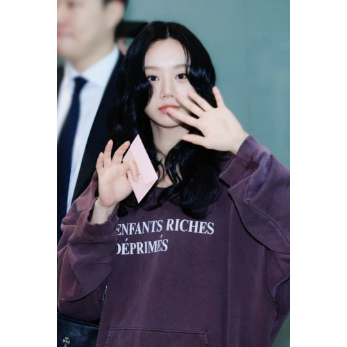 Loren同款erd25憂鬱的富二代水洗泥紅標語boxy做舊破壞領口帽衫 Loren同款erd25憂鬱的富二代水洗泥紅標語boxy做舊破壞領口帽衫