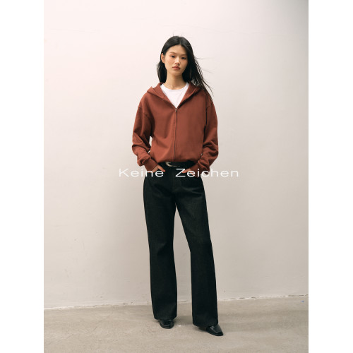 NO / 純棉400g慵懶寬松磨毛連帽拉鍊衛衣基礎極簡通勤帽衫 NO / 純棉400g慵懶寬松磨毛連帽拉鍊衛衣基礎極簡通勤帽衫