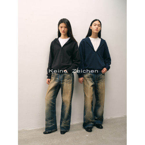 NO / 純棉400g慵懶寬松磨毛連帽拉鍊衛衣基礎極簡通勤帽衫 NO / 純棉400g慵懶寬松磨毛連帽拉鍊衛衣基礎極簡通勤帽衫