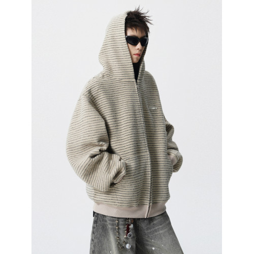 悟空有貨美式復古條紋開衫連帽衛衣男女秋季寬松情侶休閒百搭外套 悟空有貨美式復古條紋開衫連帽衛衣男女秋季寬松情侶休閒百搭外套