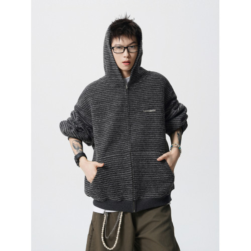 悟空有貨美式復古條紋開衫連帽衛衣男女秋季寬松情侶休閒百搭外套 悟空有貨美式復古條紋開衫連帽衛衣男女秋季寬松情侶休閒百搭外套