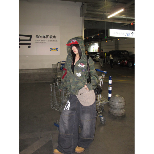 EAHO 美式潮牌迷彩加絨開衫連帽衛衣男女秋冬寬松休閒百搭帽衫 EAHO 美式潮牌迷彩加絨開衫連帽衛衣男女秋冬寬松休閒百搭帽衫