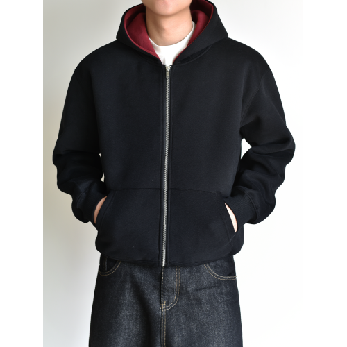 【雙拼色】重磅800G拉鍊連帽衛衣Boxy短款秋冬厚開衫外套cleanfit 【雙拼色】重磅800G拉鍊連帽衛衣Boxy短款秋冬厚開衫外套cleanfit