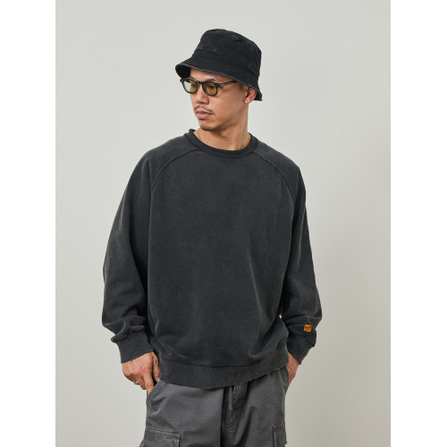 Broshood 25AW 日系寬松基礎百搭沙洗做舊插肩袖卷領圓領套頭衛衣 Broshood 25AW 日系寬松基礎百搭沙洗做舊插肩袖卷領圓領套頭衛衣