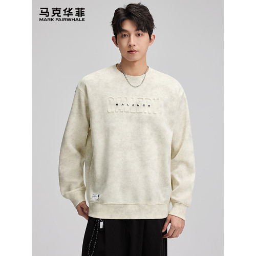 馬克華菲重磅紥染圓領衛衣男款春秋季2025新款潮牌內搭打底衫秋裝 馬克華菲重磅紥染圓領衛衣男款春秋季2025新款潮牌內搭打底衫秋裝