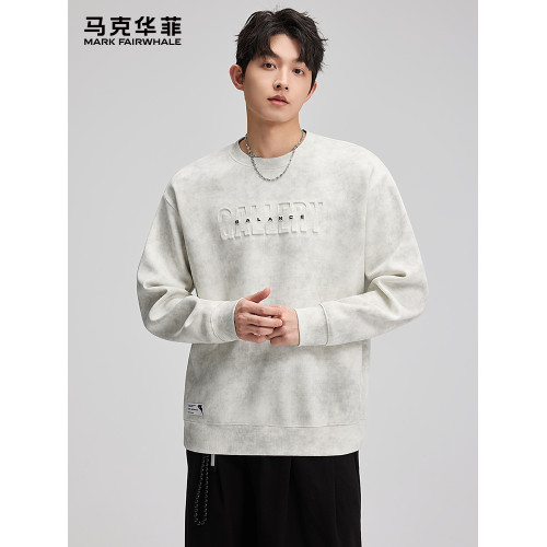 馬克華菲重磅紥染圓領衛衣男款春秋季2025新款潮牌內搭打底衫秋裝 馬克華菲重磅紥染圓領衛衣男款春秋季2025新款潮牌內搭打底衫秋裝