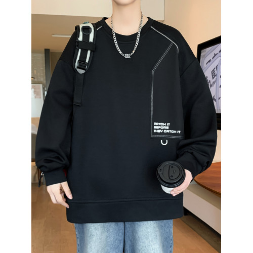 結搆分割衛衣男秋冬季潮牌重磅加絨打底衫寬松內搭上衣青少年體恤 結搆分割衛衣男秋冬季潮牌重磅加絨打底衫寬松內搭上衣青少年體恤