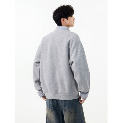 SHAPOES春秋季男生美式重磅寬松休閒衛衣情侶男士格子領襯衫上衣 SHAPOES春秋季男生美式重磅寬松休閒衛衣情侶男士格子領襯衫上衣