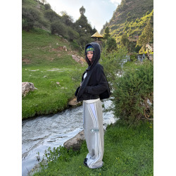 F383 美式復古水洗拉鍊衛衣做舊寬松連帽cleanfit外套上衣男女ins