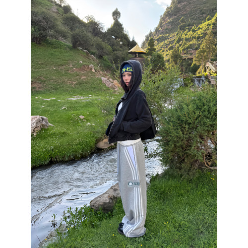 F383 美式復古水洗拉鍊衛衣做舊寬鬆連帽cleanfit外套上衣男女ins