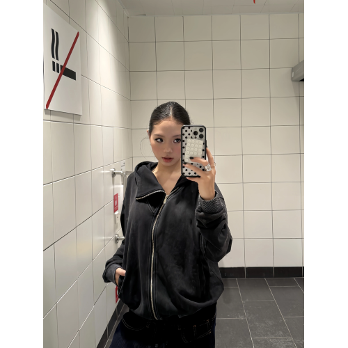 F383 美式復古水洗拉鍊衛衣做舊寬松連帽cleanfit外套上衣男女ins F383 美式復古水洗拉鍊衛衣做舊寬松連帽cleanfit外套上衣男女ins