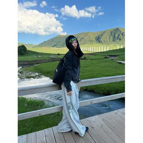 F383 美式復古水洗拉鍊衛衣做舊寬松連帽cleanfit外套上衣男女ins F383 美式復古水洗拉鍊衛衣做舊寬松連帽cleanfit外套上衣男女ins