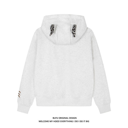 億萬少年BUFU美式復古豹紋小惡魔連帽衛衣男女加絨情侶款拉鍊外套 億萬少年BUFU美式復古豹紋小惡魔連帽衛衣男女加絨情侶款拉鍊外套