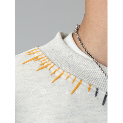 有術編織美式潮牌圓領衛衣男2025新款秋季寬松刺綉男款無帽長袖 有術編織美式潮牌圓領衛衣男2025新款秋季寬松刺綉男款無帽長袖