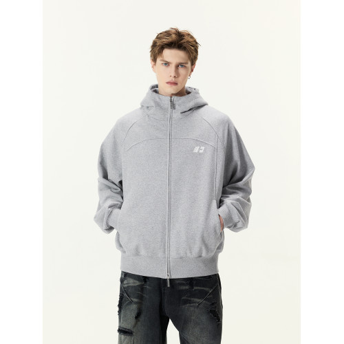 FORNINES雙拉鍊重磅微短款刺綉開衫衛衣男女潮牌連帽高領秋冬外套 FORNINES雙拉鍊重磅微短款刺綉開衫衛衣男女潮牌連帽高領秋冬外套