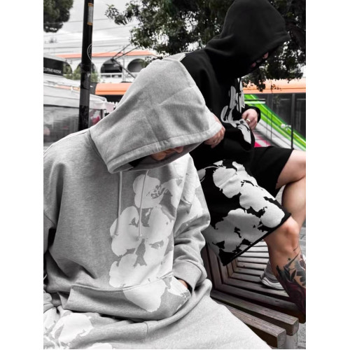 高品質DENIM TEARS木棉花髮泡迷彩滿印花美式VTG連帽衛衣男女帽衫 高品質DENIM TEARS木棉花髮泡迷彩滿印花美式VTG連帽衛衣男女帽衫