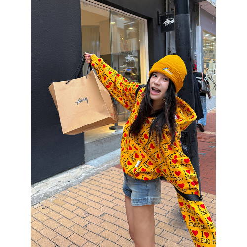 EAHO美式復古字母愛心長袖衛衣開衫男女春秋寬松休閒百搭潮流外套 EAHO美式復古字母愛心長袖衛衣開衫男女春秋寬松休閒百搭潮流外套