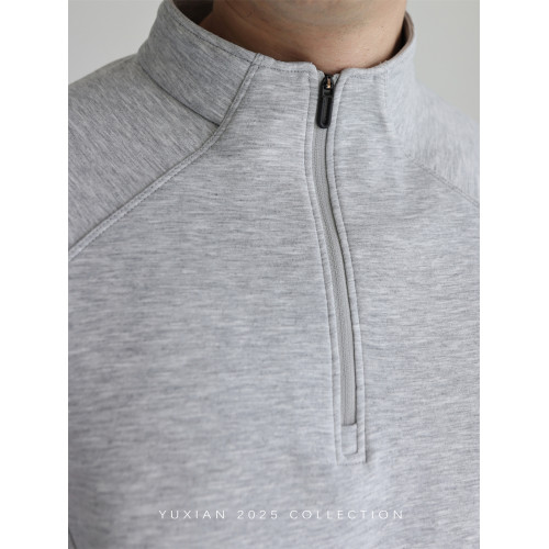 YUXIAN空氣感立領半拉鍊運動衛衣長袖保暖套頭休閒外套抗皺秋冬男 YUXIAN空氣感立領半拉鍊運動衛衣長袖保暖套頭休閒外套抗皺秋冬男