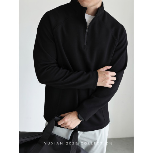 YUXIAN空氣感立領半拉鍊運動衛衣長袖保暖套頭休閒外套抗皺秋冬男 YUXIAN空氣感立領半拉鍊運動衛衣長袖保暖套頭休閒外套抗皺秋冬男
