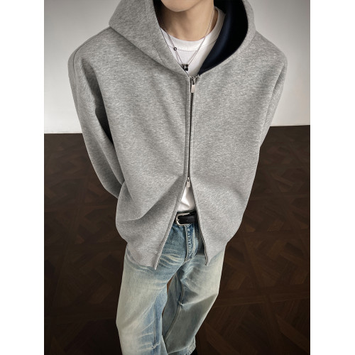 430G重磅拼接開衫連帽衛衣男款美式潮牌boxy短款廓形上衣休閒外套 430G重磅拼接開衫連帽衛衣男款美式潮牌boxy短款廓形上衣休閒外套