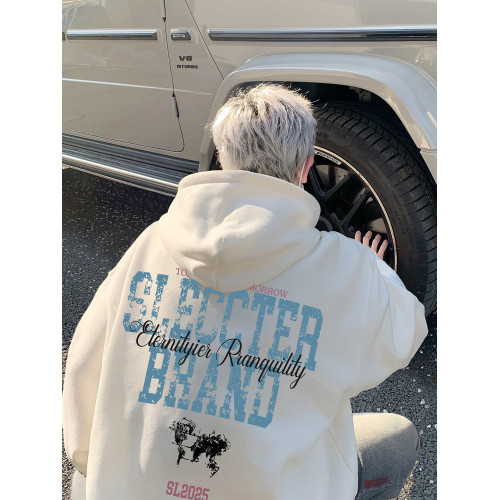 連帽衛衣男春秋oversize重磅寬松印花情侶衛衣美式潮牌慵懶風外套 連帽衛衣男春秋oversize重磅寬松印花情侶衛衣美式潮牌慵懶風外套