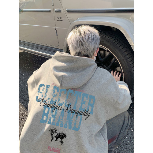 連帽衛衣男春秋oversize重磅寬松印花情侶衛衣美式潮牌慵懶風外套 連帽衛衣男春秋oversize重磅寬松印花情侶衛衣美式潮牌慵懶風外套