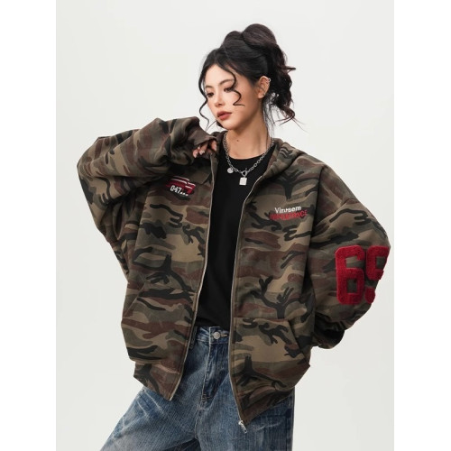 美式復古迷彩開衫連帽衛衣男女秋季潮牌百搭夾克寬松休閒帽衫外套 美式復古迷彩開衫連帽衛衣男女秋季潮牌百搭夾克寬松休閒帽衫外套