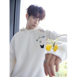 CHICERRO西西裡男裝原創蝴蝶元素連帽套頭衛衣男女同款藝術感上衣