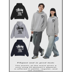 瑞斯圖西經典美式連帽衛衣潮流百搭休閒衛衣男女款