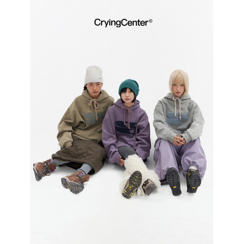 CryingCenter 秋冬連帽毛巾綉彩點抽繩加絨加厚衛衣 哭喊中心 CryingCenter 秋冬連帽毛巾綉彩點抽繩加絨加厚衛衣 哭喊中心