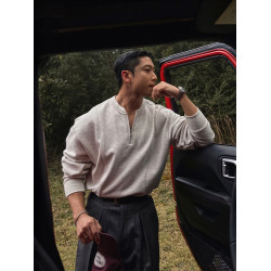 美式復古半拉鍊衛衣男秋季重磅小領口高級感痞帥POLO衫長袖上衣