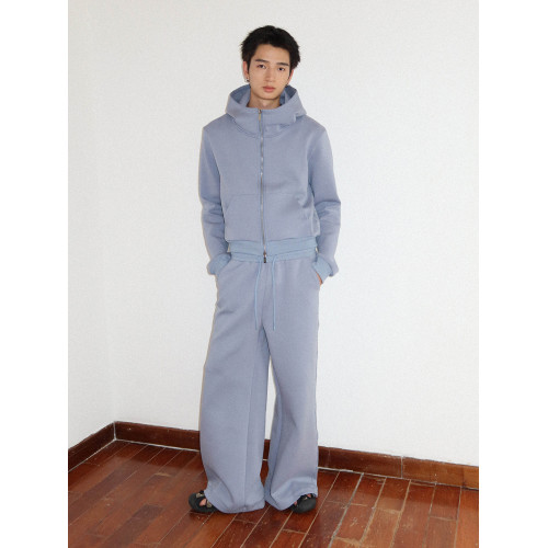 FUNKYFUN 2025AW 短款立領側縫別針印花太空棉惡魔角連帽開衫衛衣