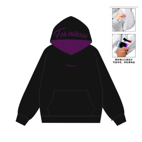 Rosepoem美式撞色連帽刺綉字母衛衣男女秋冬寬松設計感情侶上衣潮 Rosepoem美式撞色連帽刺綉字母衛衣男女秋冬寬松設計感情侶上衣潮