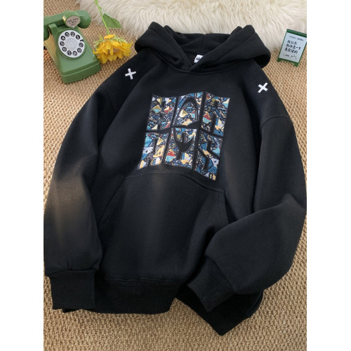 ADAMF重磅刺綉連帽衛衣男女寬松秋冬季外套上衣潮牌帽衫加絨加厚 ADAMF重磅刺綉連帽衛衣男女寬松秋冬季外套上衣潮牌帽衫加絨加厚