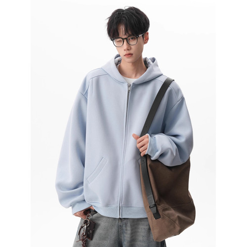 500G重磅美式格紋拼接連帽衛衣男秋季慵懶寬松外套休閒運動夾克 500G重磅美式格紋拼接連帽衛衣男秋季慵懶寬松外套休閒運動夾克