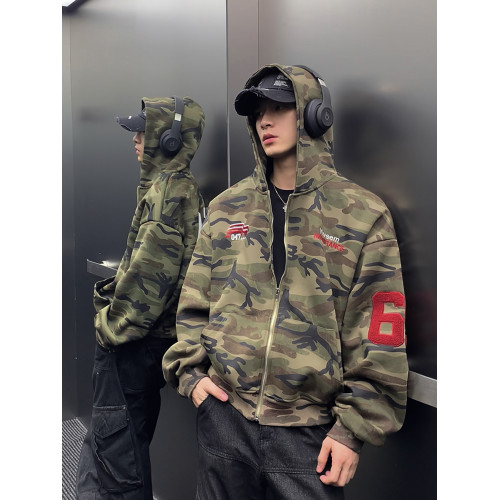 PLTH*秋季新品美式復古潮流迷彩刺綉上衣街頭寬松連帽男女衛衣 PLTH*秋季新品美式復古潮流迷彩刺綉上衣街頭寬松連帽男女衛衣