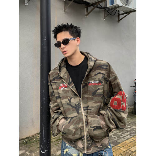 PLTH*秋季新品美式復古潮流迷彩刺綉上衣街頭寬松連帽男女衛衣 PLTH*秋季新品美式復古潮流迷彩刺綉上衣街頭寬松連帽男女衛衣