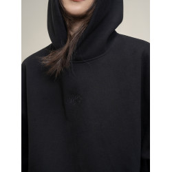 Makemore衛衣男秋冬'看得見質感'黑色潮流休閒基礎空氣層情侶上衣