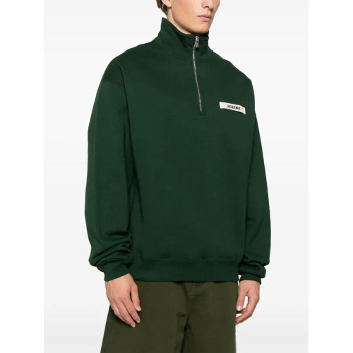 法國極簡jacquemus半拉鍊衛衣新款經典寬松休閒秋款長袖上衣外套