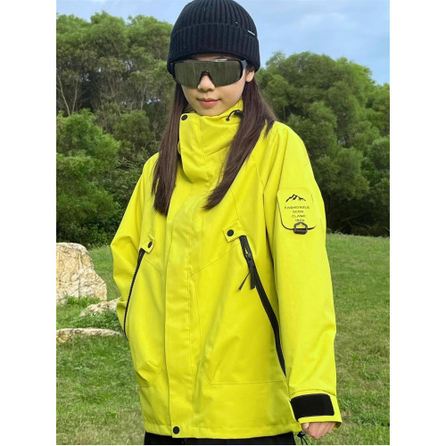 稻草人戶外螢光綠沖鋒衣女款薄款外套三合一可拆卸防風防水登山服 稻草人戶外螢光綠沖鋒衣女款薄款外套三合一可拆卸防風防水登山服