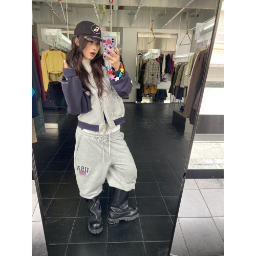 GRAILZ PROJECT GR美式水洗做舊破壞刺綉戰馬拉鍊連帽衫衛衣外套 GRAILZ PROJECT GR美式水洗做舊破壞刺綉戰馬拉鍊連帽衫衛衣外套