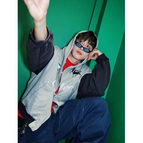 GRAILZ PROJECT GR美式水洗做舊破壞刺綉戰馬拉鍊連帽衫衛衣外套 GRAILZ PROJECT GR美式水洗做舊破壞刺綉戰馬拉鍊連帽衫衛衣外套